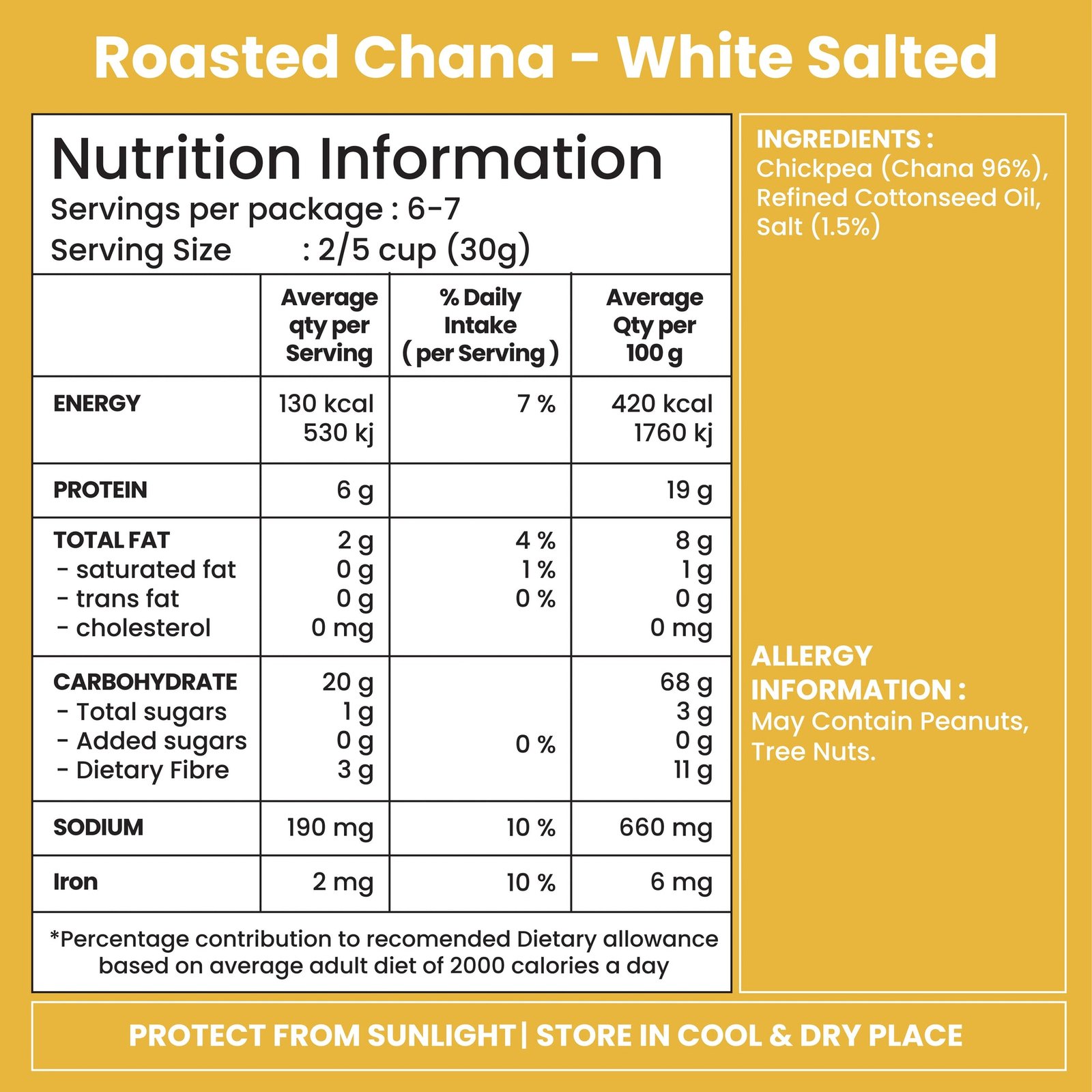CHANA WHITE SALTED – Bild 3